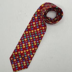 Cape Cod Neckwear Christmas Winter Holiday Ornaments Red Silk Tie